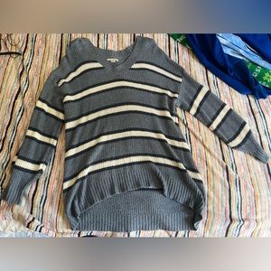 Womens small blue stripped American Eagle oversized sweater